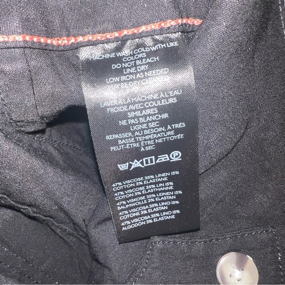 Anthropologie Maeve The Colette Pants Black Contrast Stitch Edition Wide Leg - Picture 11 of 13